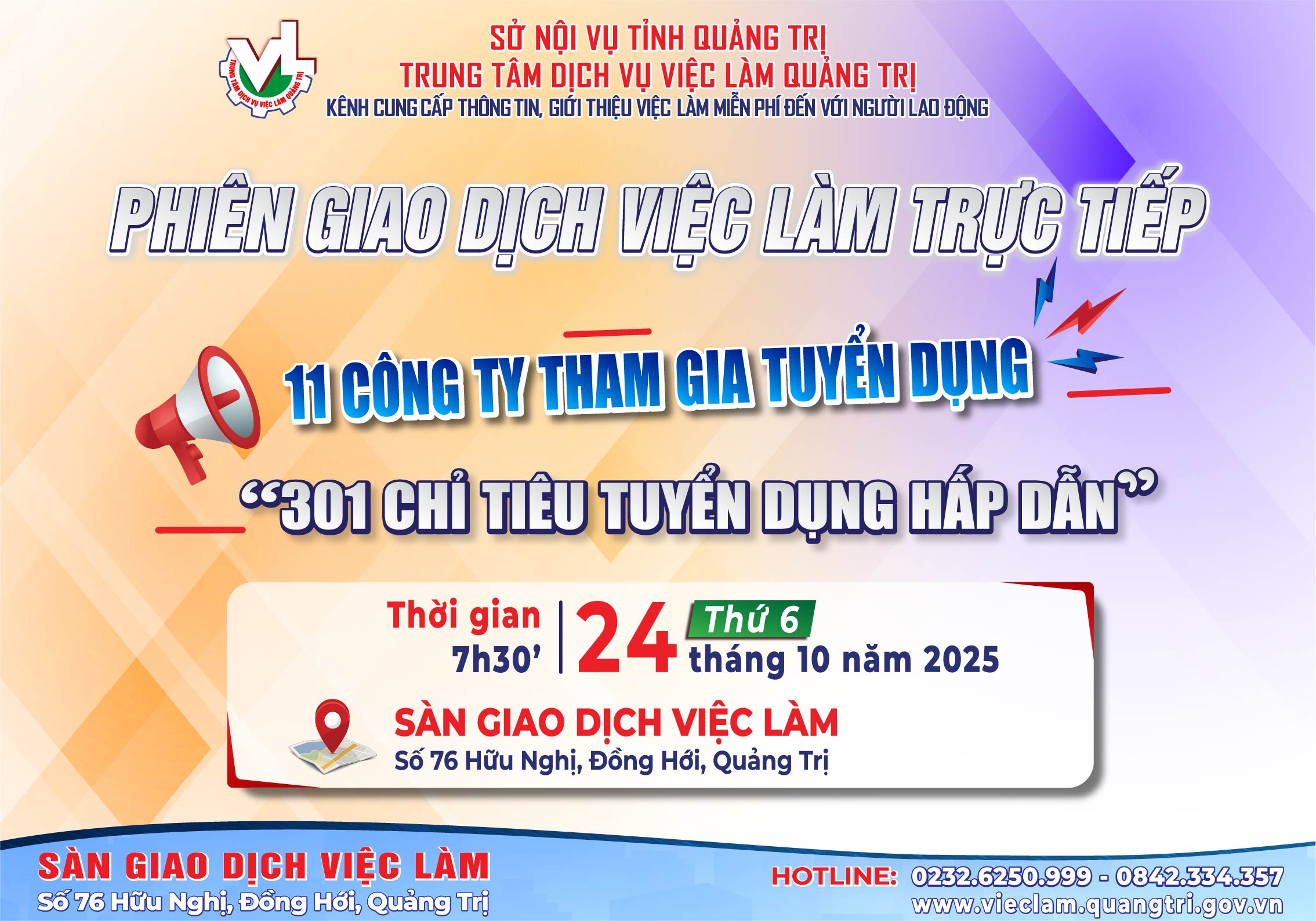 PHIÊN GIAO DỊCH VIỆC LÀM NGÀY 24/10/2025