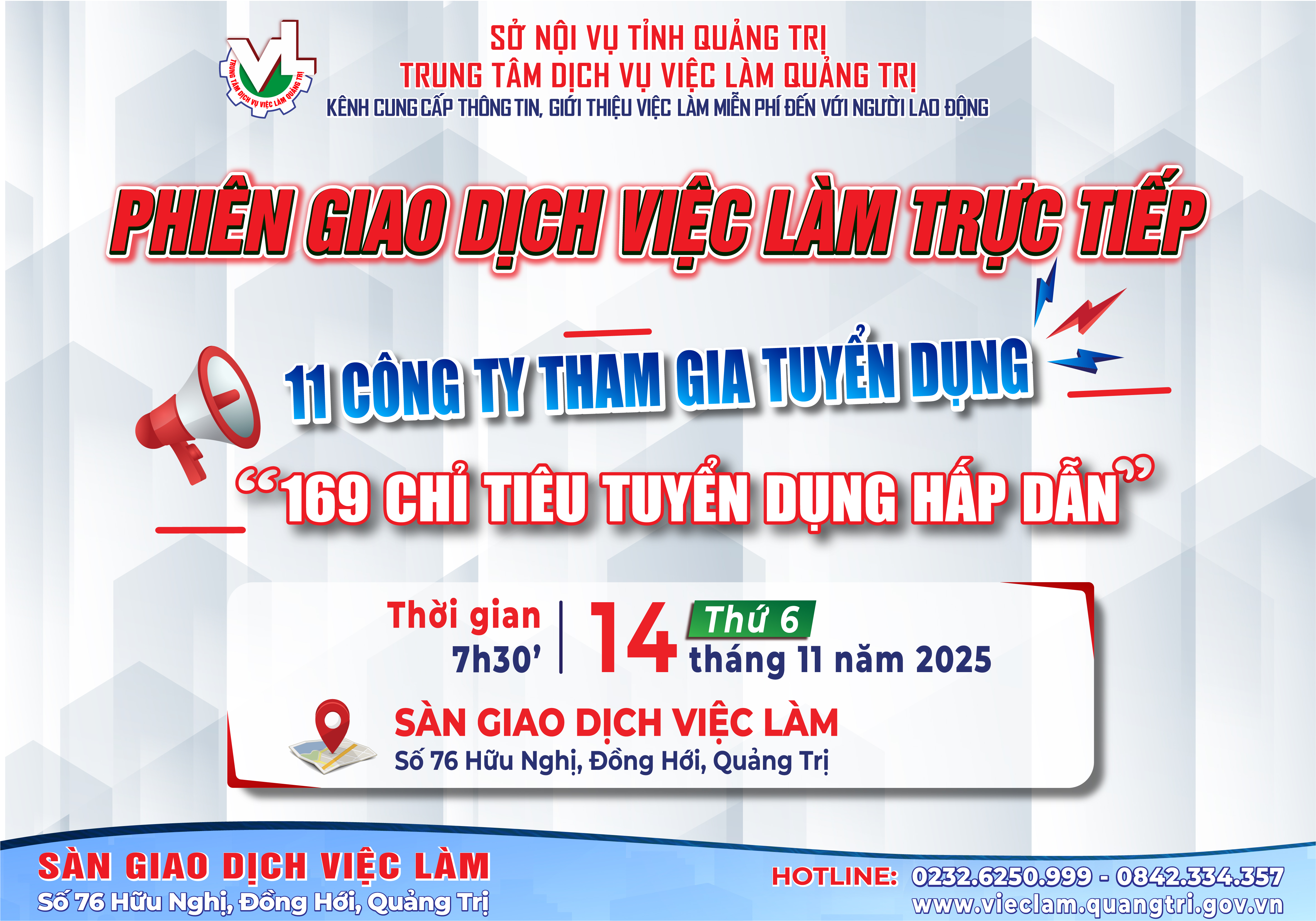 PHIÊN GIAO DỊCH VIỆC LÀM NGÀY 14/11/2025