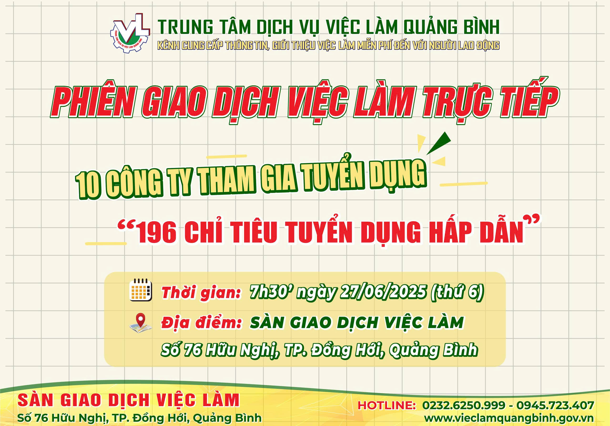 PHIÊN GIAO DỊCH VIỆC LÀM NGÀY 27/06/2025