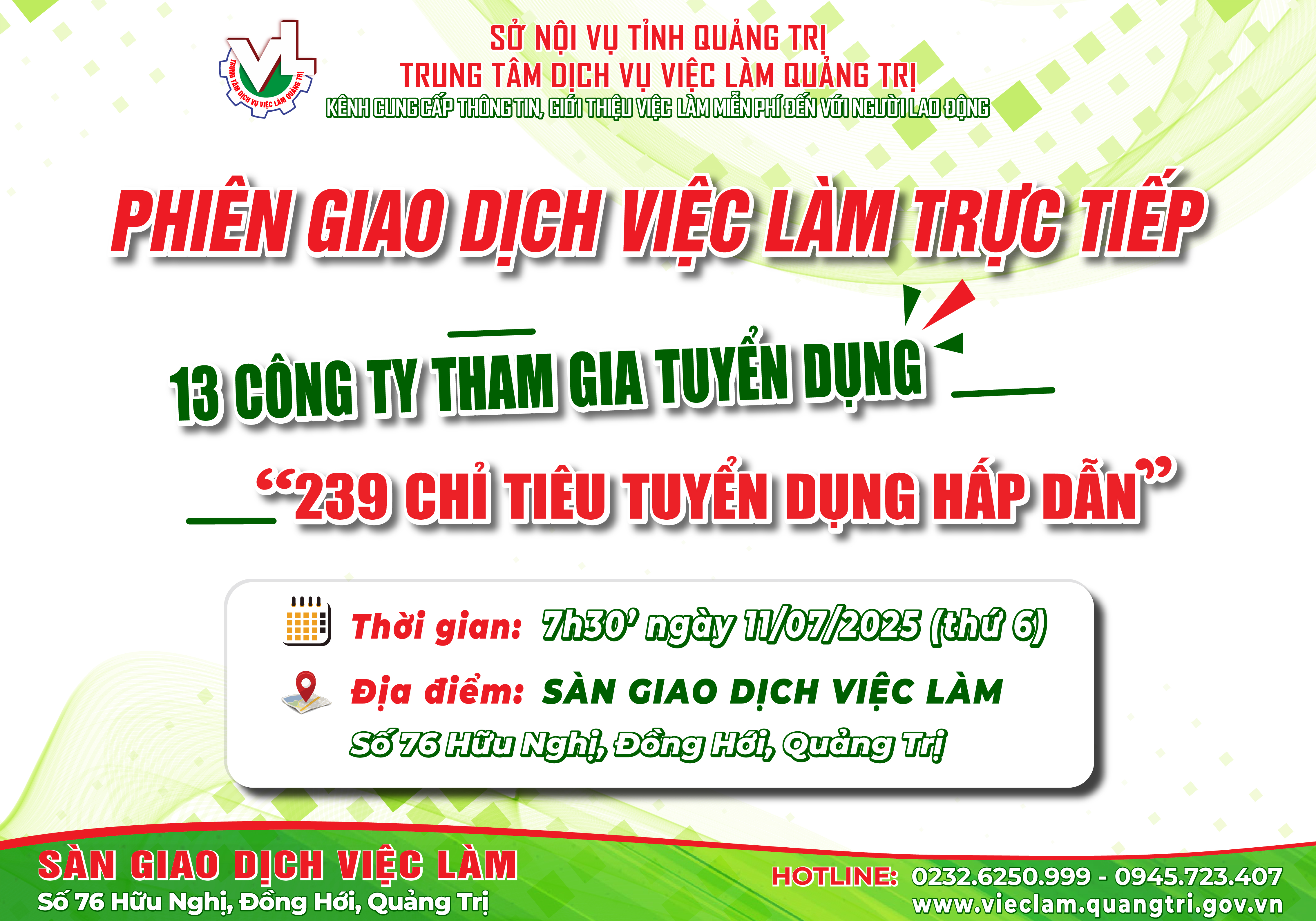 PHIÊN GIAO DỊCH VIỆC LÀM NGÀY 11/07/2025