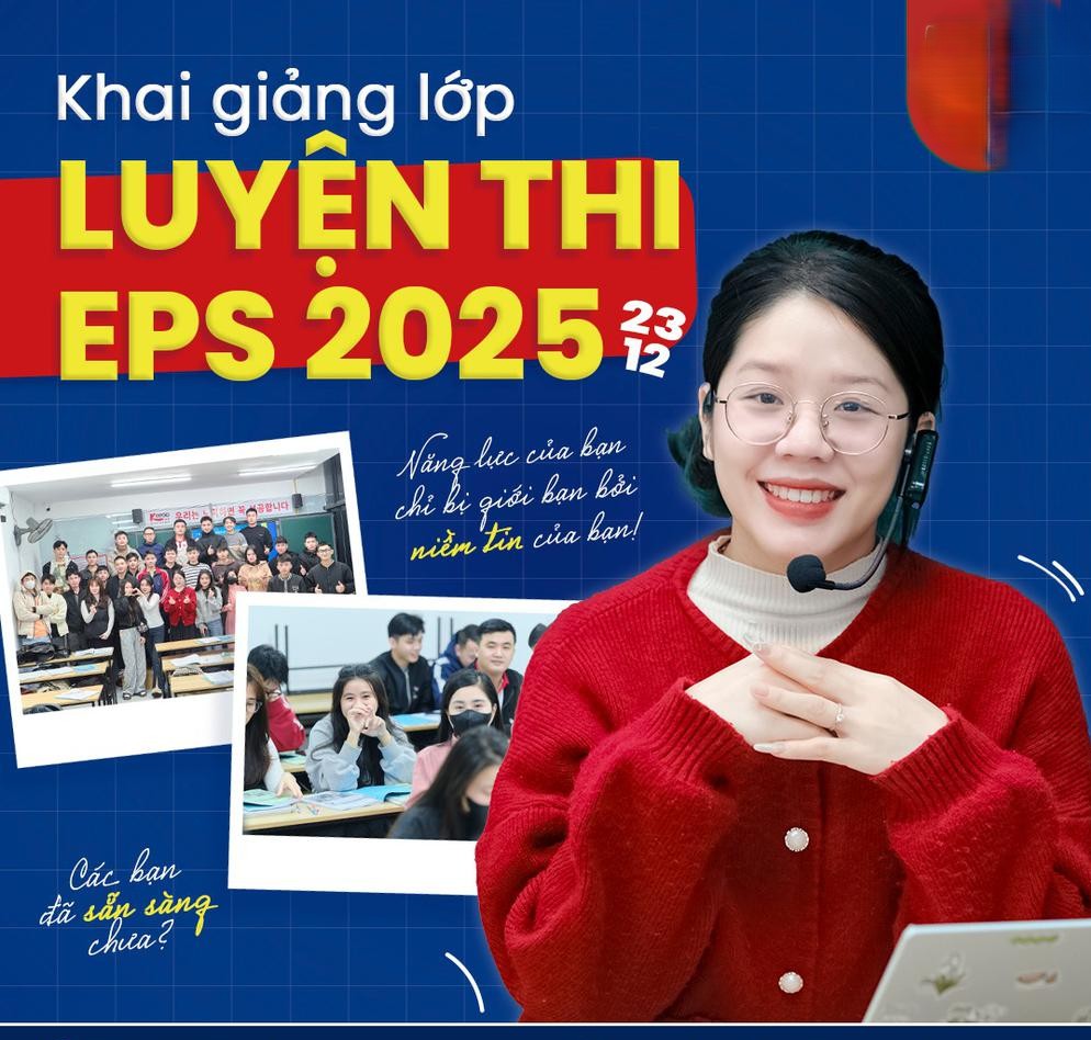 THÔNG BÁO KHAI GIẢNG LỚP LUYỆN THI TIẾNG HÀN TOPIK EPS NGÀNH NGƯ NGHIỆP VÀ XÂY DỰNG