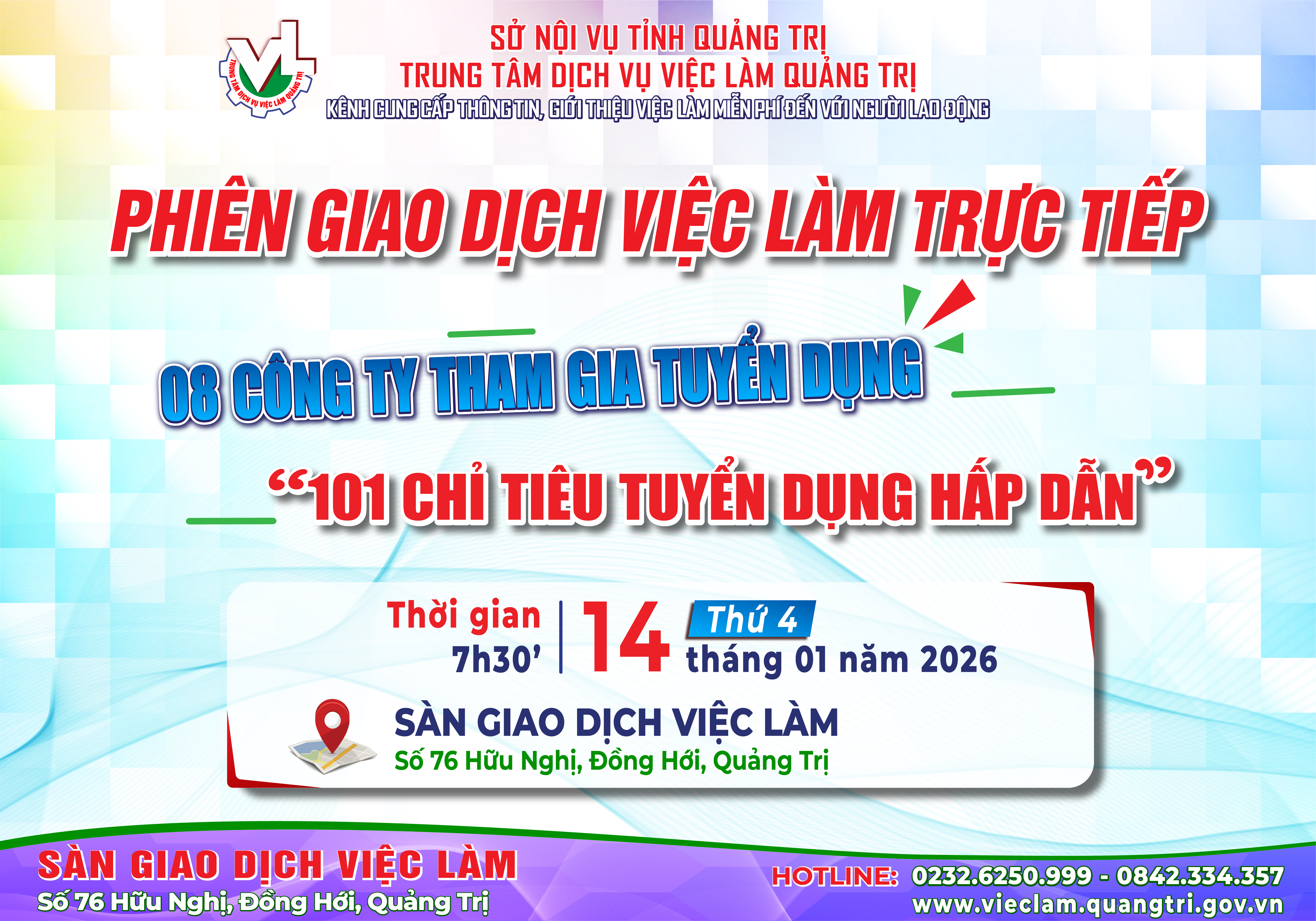 PHIÊN GIAO DỊCH VIỆC LÀM ĐỊNH KỲ NGÀY 14/01/2026