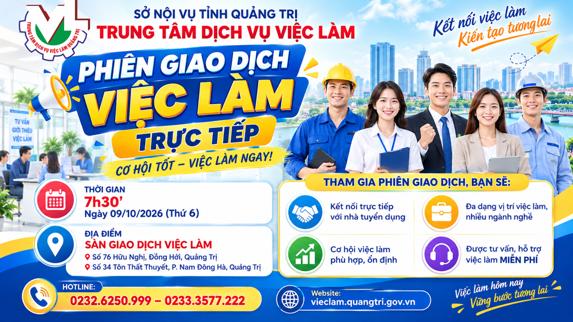 Phiên giao dịch việc làm định kỳ ngày 09/10/2026