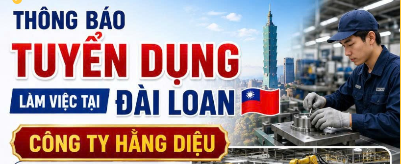 THÔNG BÁO TUYỂN DỤNG LÀM VIỆC TẠI ĐÀI LOAN - LINH KIỆN Ô TÔ