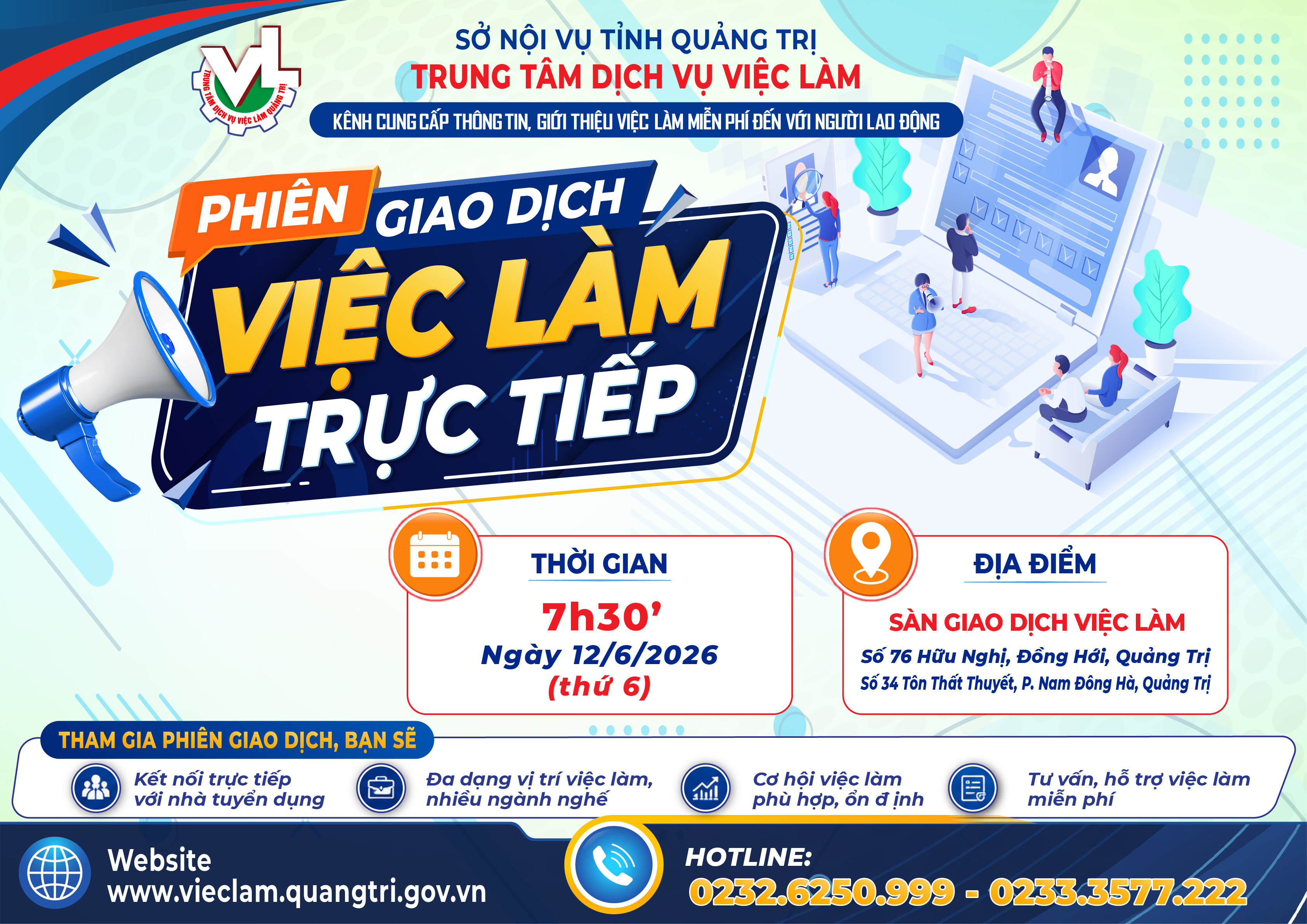 Phiên giao dịch việc làm ngày 12/06/2026