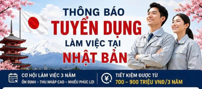 THÔNG BÁO TUYỂN DỤNG LÀM VIỆC TẠI NHẬT BẢN NGÀNH THỰC PHẨM (PHÍ THẤP, PHÚC LỢI TỐT)🔥🔥🔥
