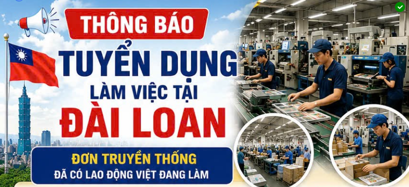 THÔNG BÁO TUYỂN DỤNG LÀM VIỆC TẠI ĐÀI LOAN NGÀNH IN ẤN🔥