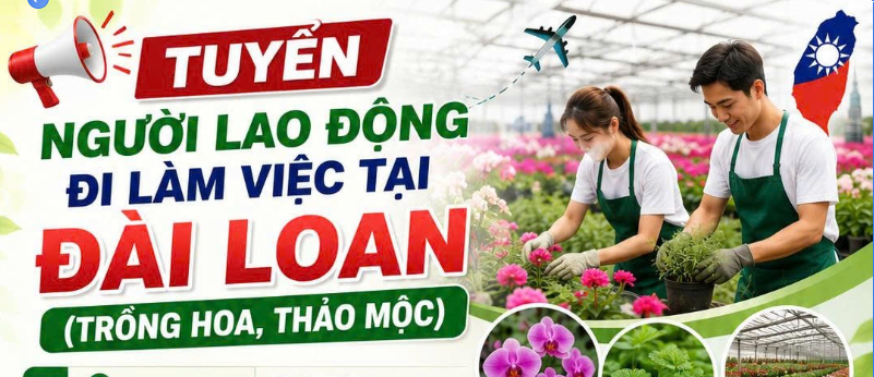 THÔNG TIN TUYỂN DỤNG VIỆC LÀM TẠI ĐÀI LOAN - TRỒNG HOA