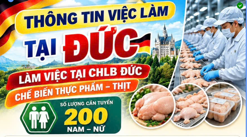 THÔNG TIN VIỆC LÀM TẠI CHLB ĐỨC - CHẾ BIẾN THỰC PHẨM 🔥🔥🔥
